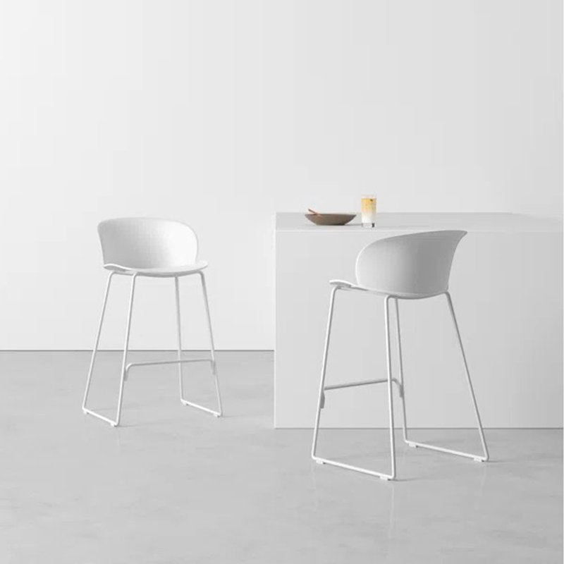 Tabouret de bar 29,5 po Pangea Home Cal Lucillie, Blanc