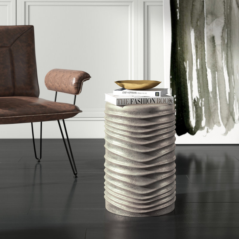 Tabouret d'appoint Jonica, Argent argent
