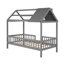 Lit simple en bois avec clôture (lit)-814322810
