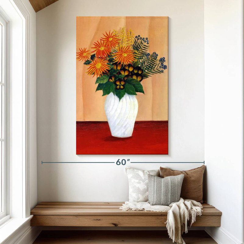 Bouquet de fleurs Harnek 1909-10, H 51 po x l 34 po