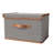 1Pcs Storage Bins with Lids, Collapsible Closet Organizer Container, Fabric Organizer Box with Handles, Decorative Storage Boxes with Lids for Organizing Clothes, Books, Light Grey-1553549310