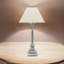 Forteau 45 Cream Wooden Table Lamp | Country Style Bedside Lamp with Washed Wood Base and Elegant Fabric Shade