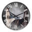 Cheval noir et blanc en gros plan Portrait II - Horloge murale traditionnelle-1774853901-1711265498