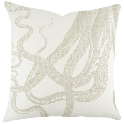Octopus Cotton Throw Pillow