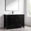 Meuble-lavabo 48 po avec lavabo en céramique - Armoire de rangement à fermeture en douceur pour salle de bain moderne-1130047352