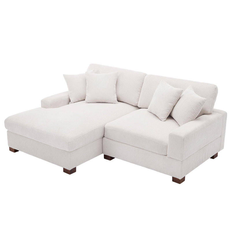 Milbrey Modular Corner Sofa, Beige, Left Hand Facing