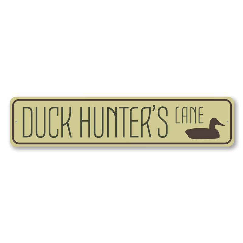 Plaque en aluminium Duck Hunter's Lane, H 4 po x l 18 po x P 0,04 po