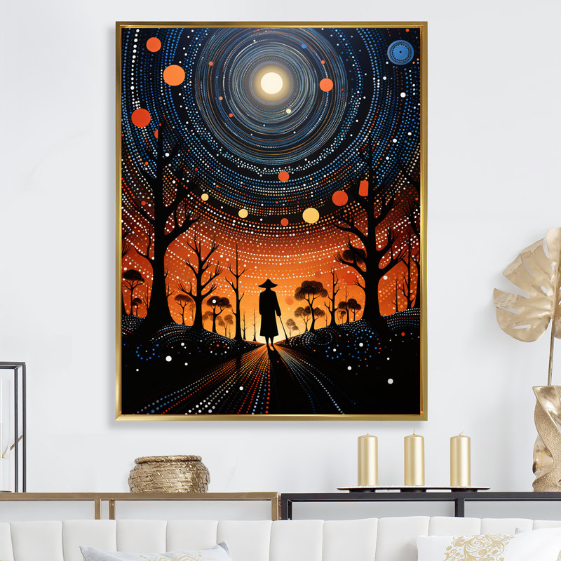 " Bold Native Shamans Journey ", Black Picture Framed, 32" H x 24" W