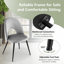Chaise d'appoint en velours Darwen-94816645