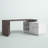 L-Shaped Executive Desk with Power Outlet-982149739