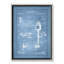 «Boat Motor 1 Blueprint - Blue '- cadre flottant, impression sur toile-46818769-46818771