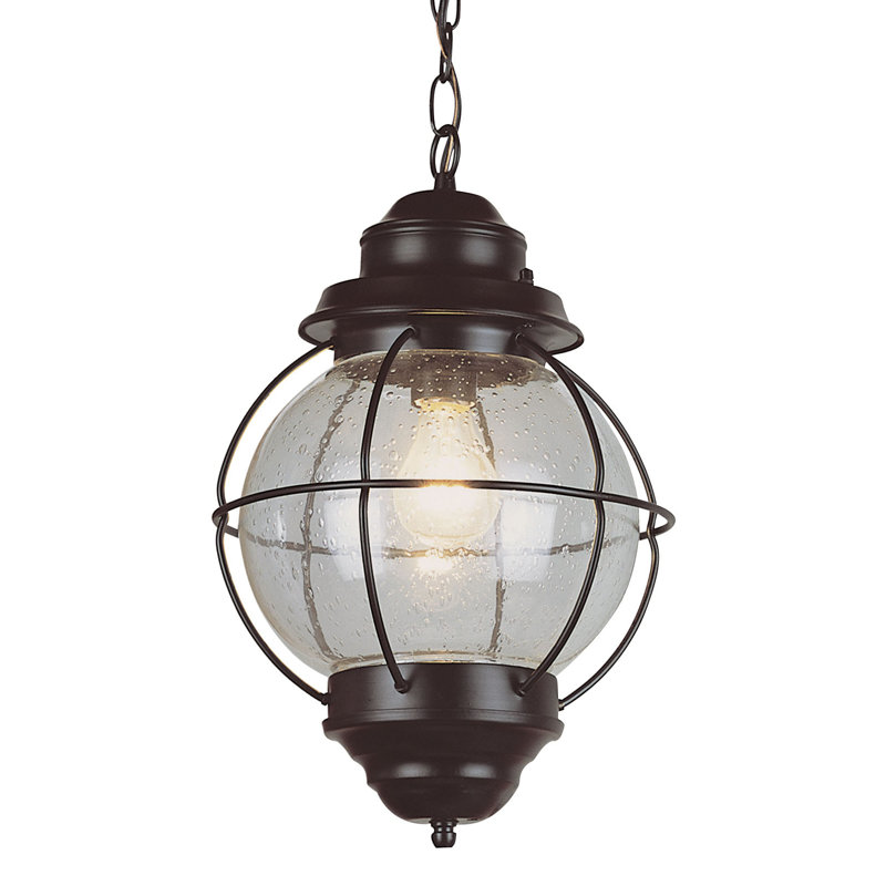 Shahe Outdoor Hanging Lantern, Rustic Bronze