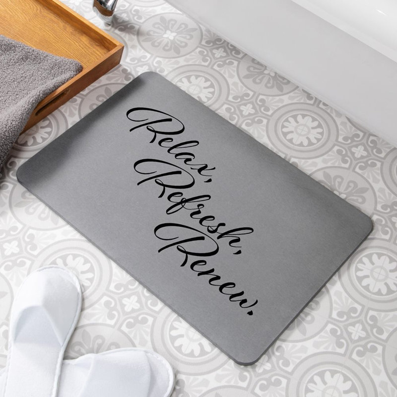 Non-Slip Shower Mat, Grey