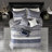 7 Piece Comforter Navy - Queen Luxury Glowing Quality
