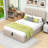 Upholstered Platform Bed with a Hydraulic Storage System-794724900-794724901