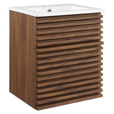 Meuble-lavabo mural 18 po Modway Render