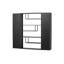 Alvada 188cm H x 44cm W Geometric Bookcase