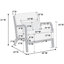Chaise d'appoint en velours côtelé 1pc-660338321