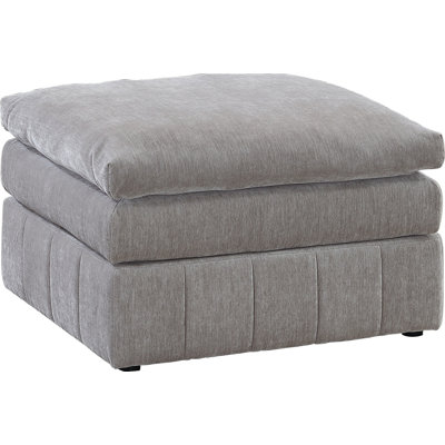 Contemporary 1Pc Ottoman Modular Plush Chair Sectional Sofa Living Room Furniture Granite Morgan Fabric- Suede