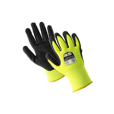 FHC RRWG564XL X-Large A4 Cut Resistant Hi-Vis Glove - Nitrile Palm Pair