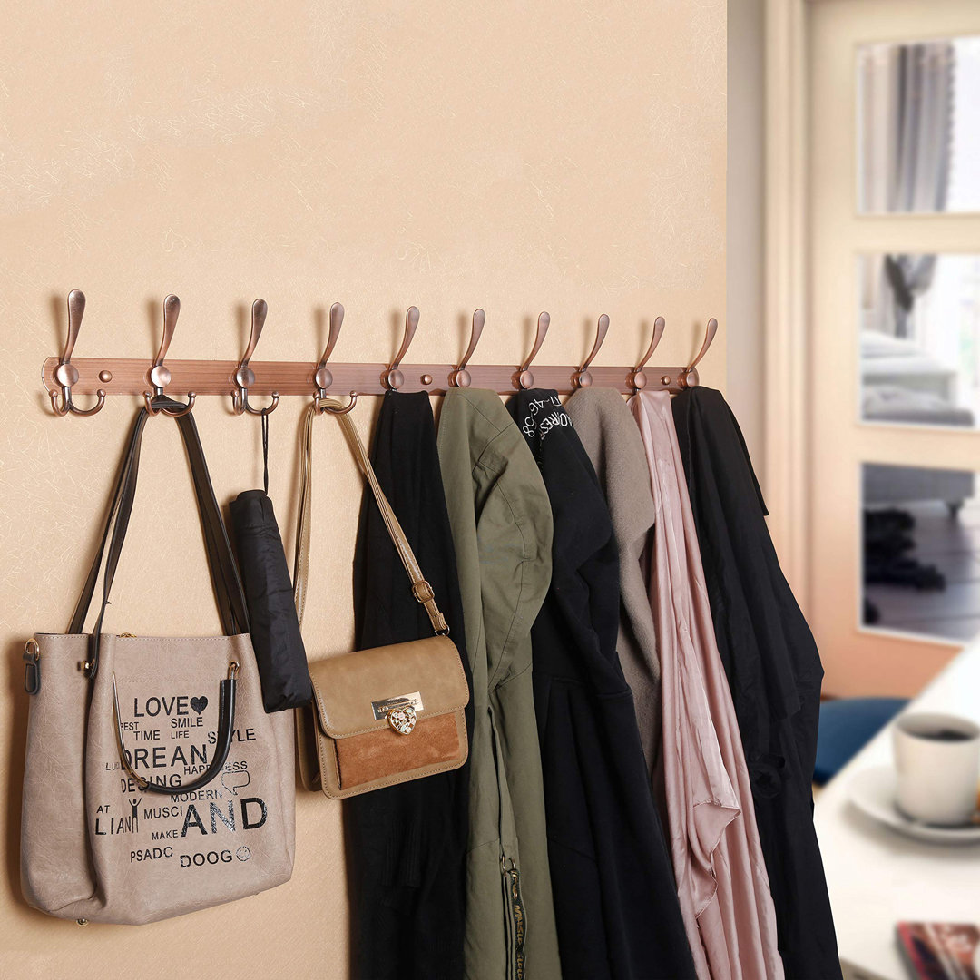 Stainless Steel Wall Mounted Required 5 - Hook Wall Mounted Coat Rack