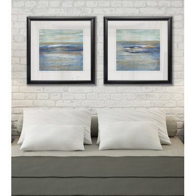 « tuscan shore i », ensemble de 2 reproductions encadrées