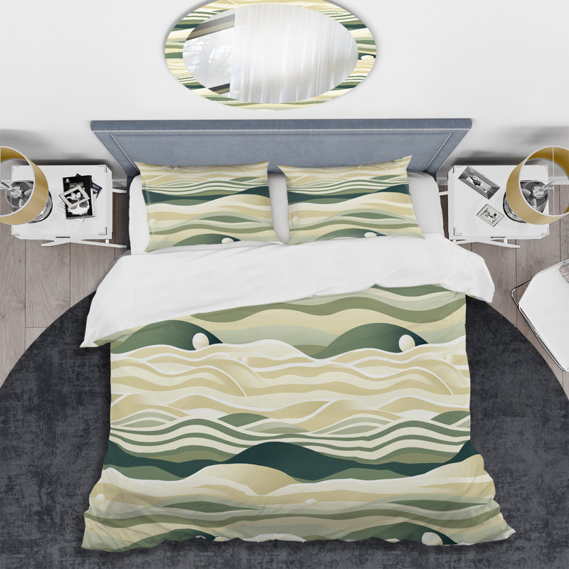 Ensemble de housse de couette à rayures Coastal Simplicity III - Microfibre de polyester