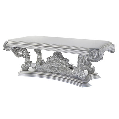Dining Table, Antique Platinum Finish