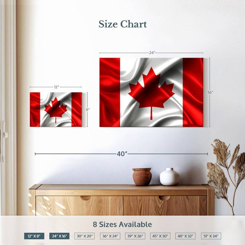 Drapeau canadien Borges, H 16 po x l 24 po