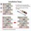 Brick Tile, Peel And Stick Tile 12'' W x 12'' L Vinyl Peel and Stick Subway Tile