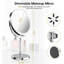 Miroir de maquillage éclairé, miroir grossissant à double face rechargeable 3 000 Mah avec 3 couleurs, 1 x / 10 x 360? Miroir de coiffeuse rotatif-1349377478-1349377476