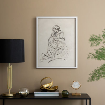Vintage Sketch LXXVI Framed Print - Solid Wood