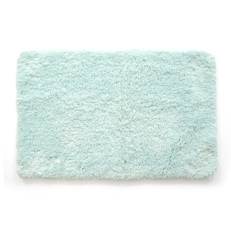 Laure Non-Slip Bath Rug, Aqua