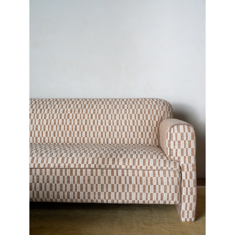 Leo Sofa Chartreuse, Geometric Shapes Tan