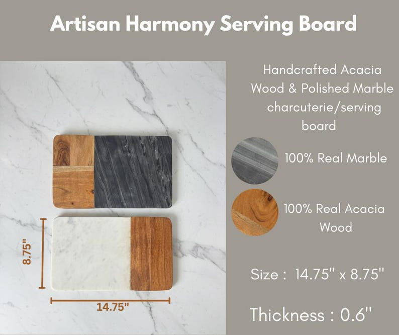 Artisan Harmony Serving Board, Gray/Brown