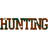 Dugout Creek Designs Hunting Steel Word Wall Art - Black