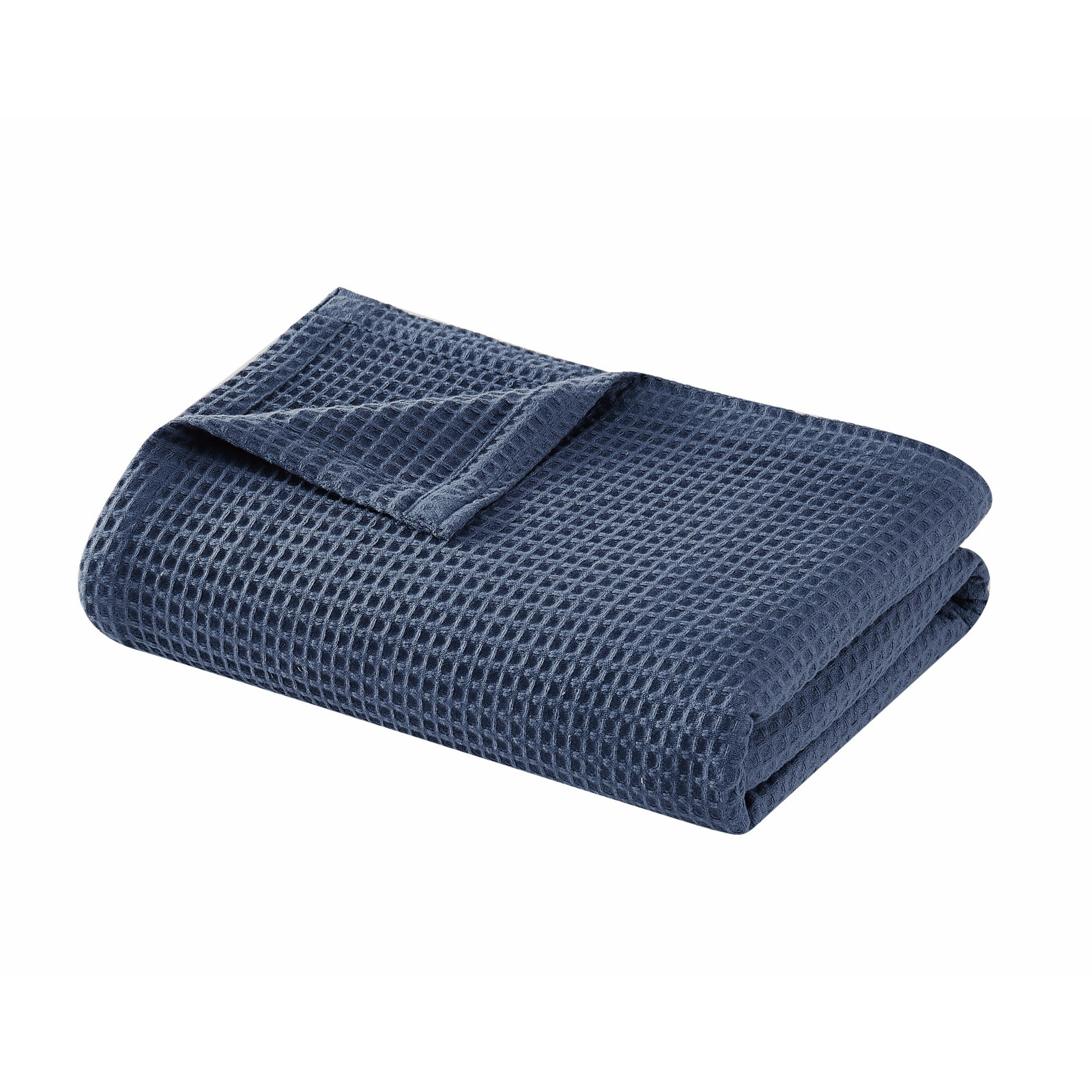 Cotton Throw Blanket, Blue, King