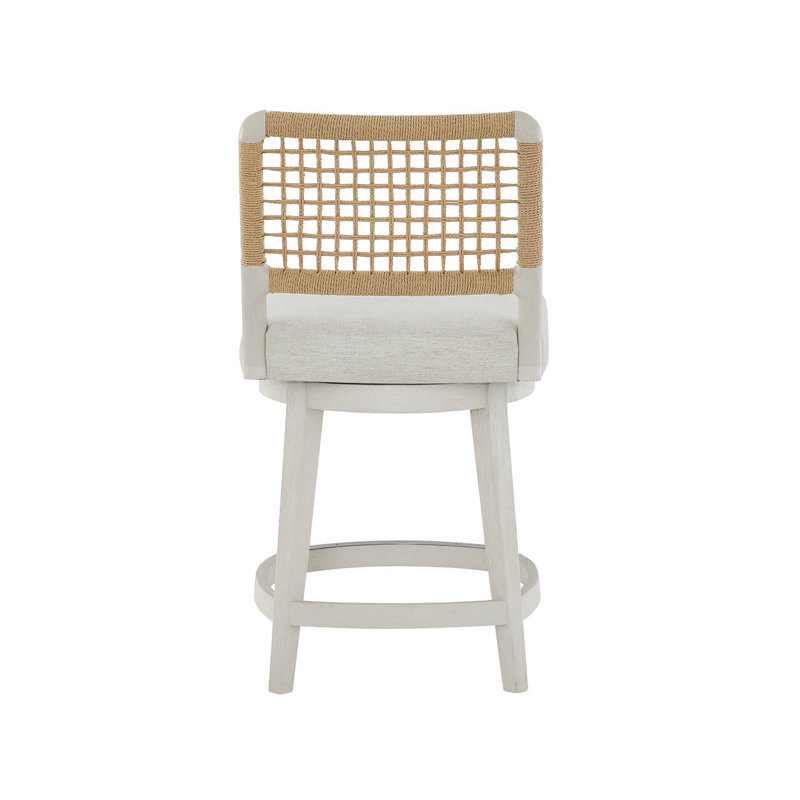 Dockside Swivel Counter Stool, White
