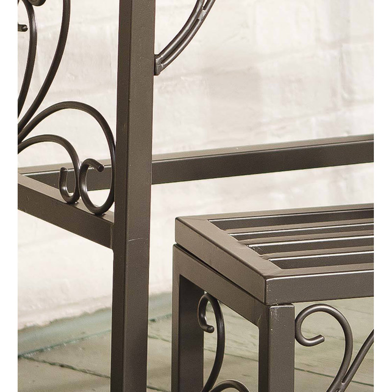 Nesting Metal Plant Stands with Scrollwork