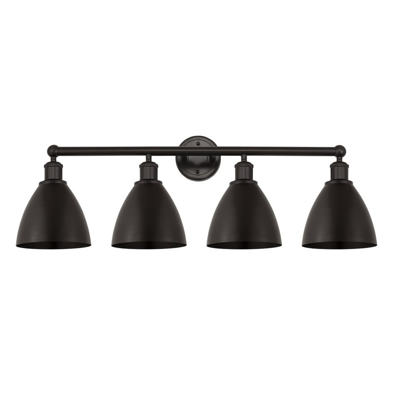 Éclairage pour meuble-lavabo en métal 4 lumières 34,5 pouces Bristol, Bronze huilé, Bronze huilé