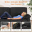 180cm corduroy 2-seater sofa with solid wood frame, spring seat cushion and two throw pillows-196461821