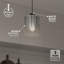 Luminaire suspendu tambour noir à 1 lumière Savino