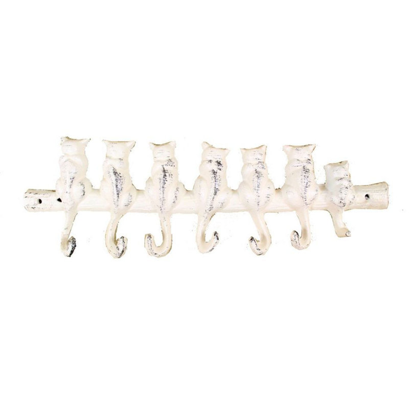 Crochets muraux moulés en fonte Lerna, Crème