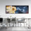 Abstract Art with Numbers - Industrial Framed Canvas Decor