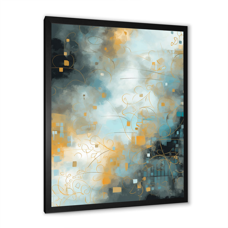 «Norene Abstracted Vibrant Expressions II», reproduction sur toile, Cadre photo noir, H 20 po x l 12 po x P 1 po