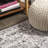Merza Ornate Geometric Medallion Dark Gray Rug-1885836709