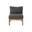 Monterey Teak Outdoor Armless Lounge Chair with Sunbrella Cushions-344653991