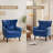 Thick Cushion Tufted Button Velvet Accent Chair-778263692