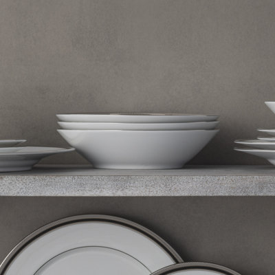 Ensemble de 4 bols à soupe Noritake Austin Platinum, 7 1/2 po, 12 oz
