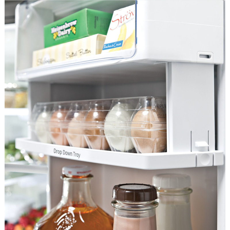 GE Profile Smart Appliances 35.75" French Door Refrigerator 27.7 cu. ft., Silver